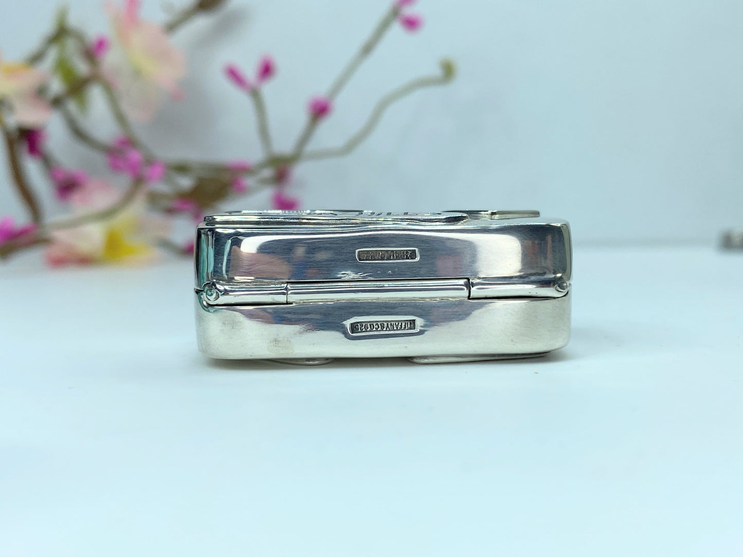 Tiffany & Co Sterling Silver Luggage Suitcase Pill Box polished 35.5g GS155