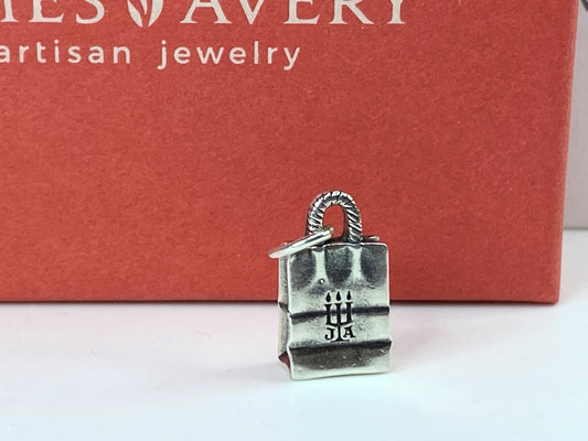 Retired James Avery sterling silver Shopping Bag Charm JR1038