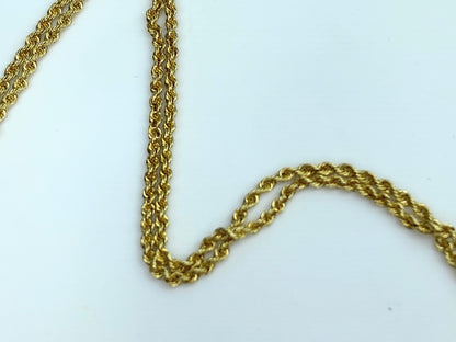 14K yellow gold 0.11ct Diamond Shooting Star rope link necklace 4.3g 18" JR9900