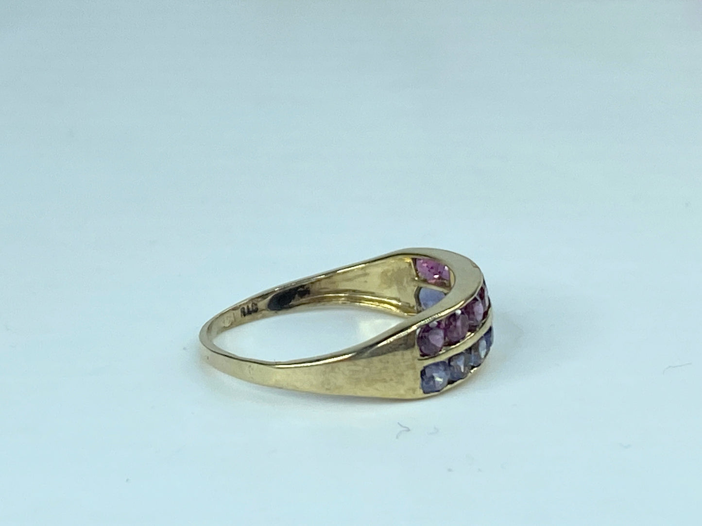 14K Yellow Gold Tanzanite and Ruby women ring JR1040