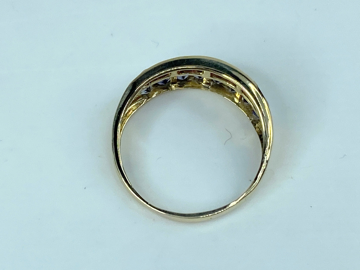 14K Yellow Gold Tanzanite and Ruby women ring JR1040