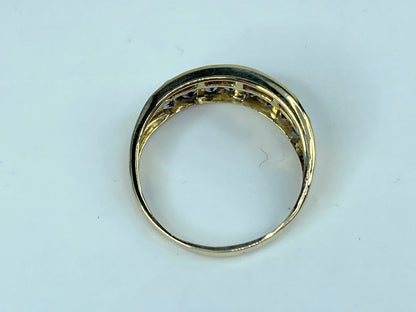 14K Yellow Gold Tanzanite and Ruby women ring JR1040