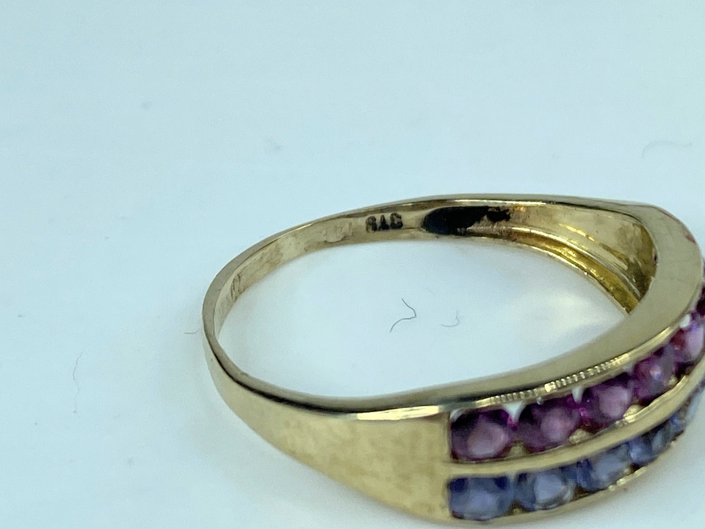 14K Yellow Gold Tanzanite and Ruby women ring JR1040