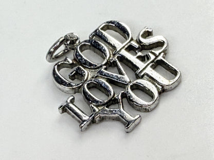 Vintage Tiffany & Co. Sterling Silver "God Loves You" Heart Charm JR1563