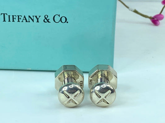 Vintage Tiffany & Co. Sterling Silver Nut & Bolt Cufflinks 36.5g SS114