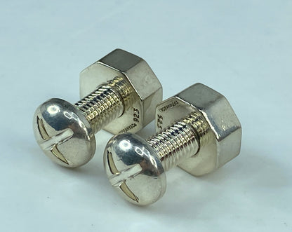 Vintage Tiffany & Co. Sterling Silver Nut & Bolt Cufflinks 36.5g SS114