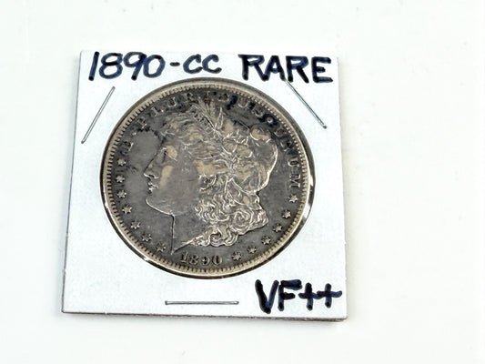 1890-CC Morgan Silver Dollar Carson City Key Date Coin SS334
