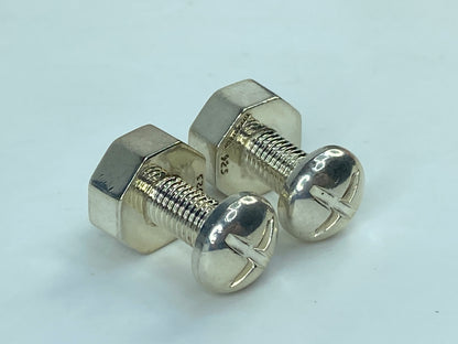 Vintage Tiffany & Co. Sterling Silver Nut & Bolt Cufflinks 36.5g SS114