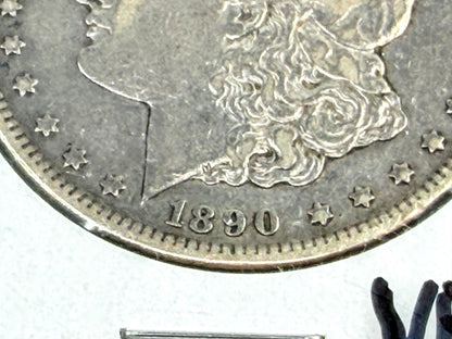 1890-CC Morgan Silver Dollar Carson City Key Date Coin SS334
