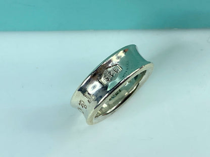 Tiffany & Co. 1837 Vintage 925 Sterling Silver Band Ring Size 5.5 6.9g JR1043