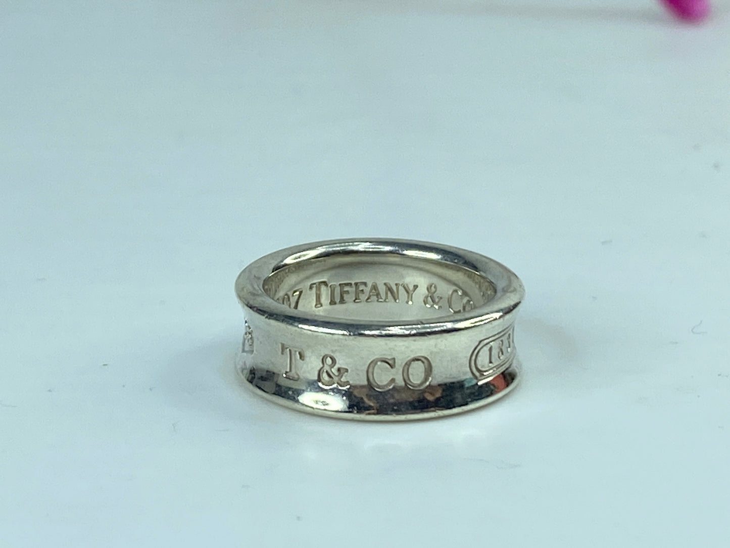 Tiffany & Co. 1837 Vintage 925 Sterling Silver Band Ring Size 5.5 6.9g JR1043
