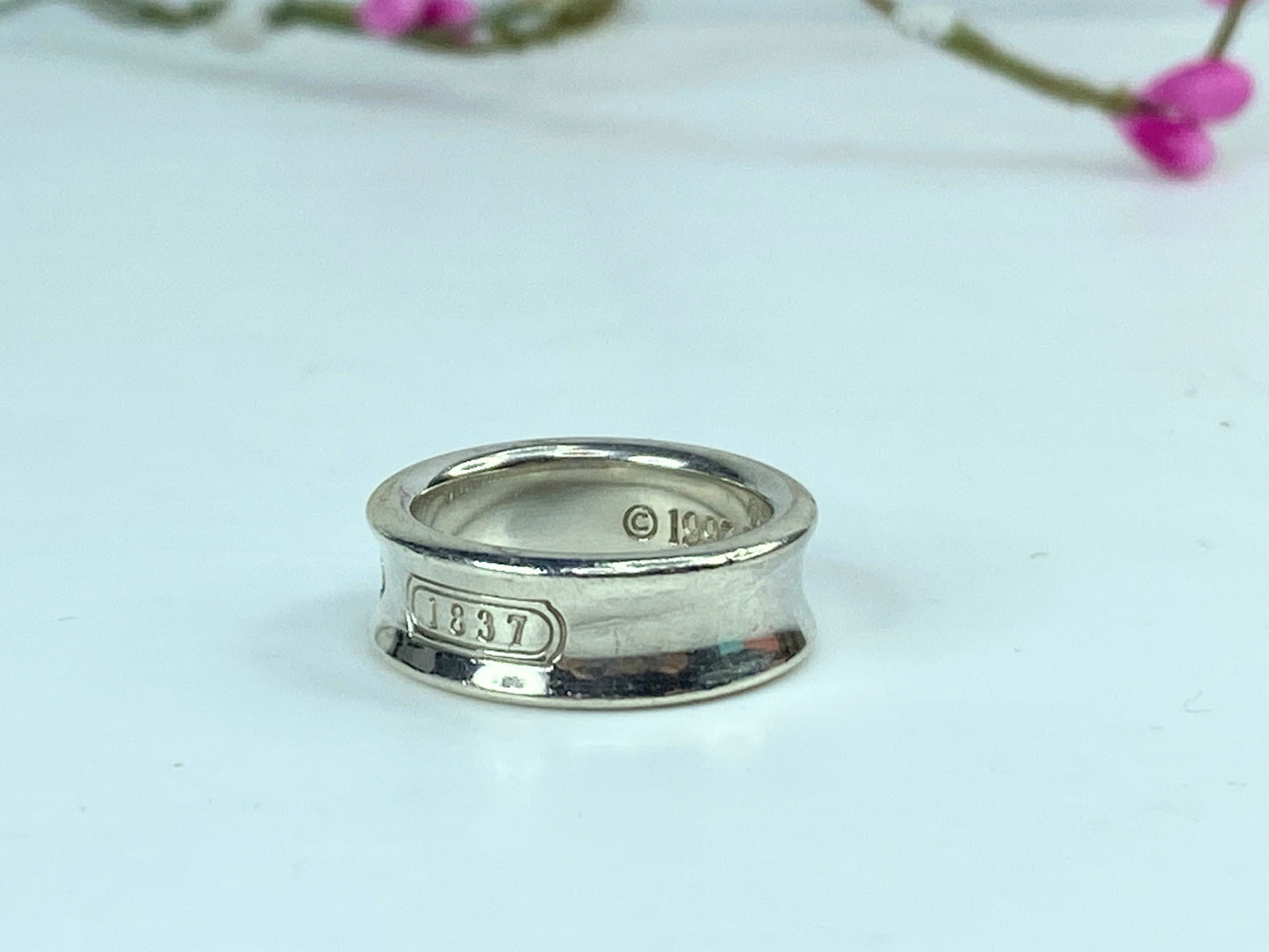 Tiffany & Co. 1837 Vintage 925 Sterling Silver Band Ring Size 5.5 6.9g JR1043