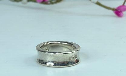 Tiffany & Co. 1837 Vintage 925 Sterling Silver Band Ring Size 5.5 6.9g JR1043