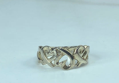 Sterling Silver Paloma Picasso for Tiffany & Co Loving Hearts Band s7 JR1044