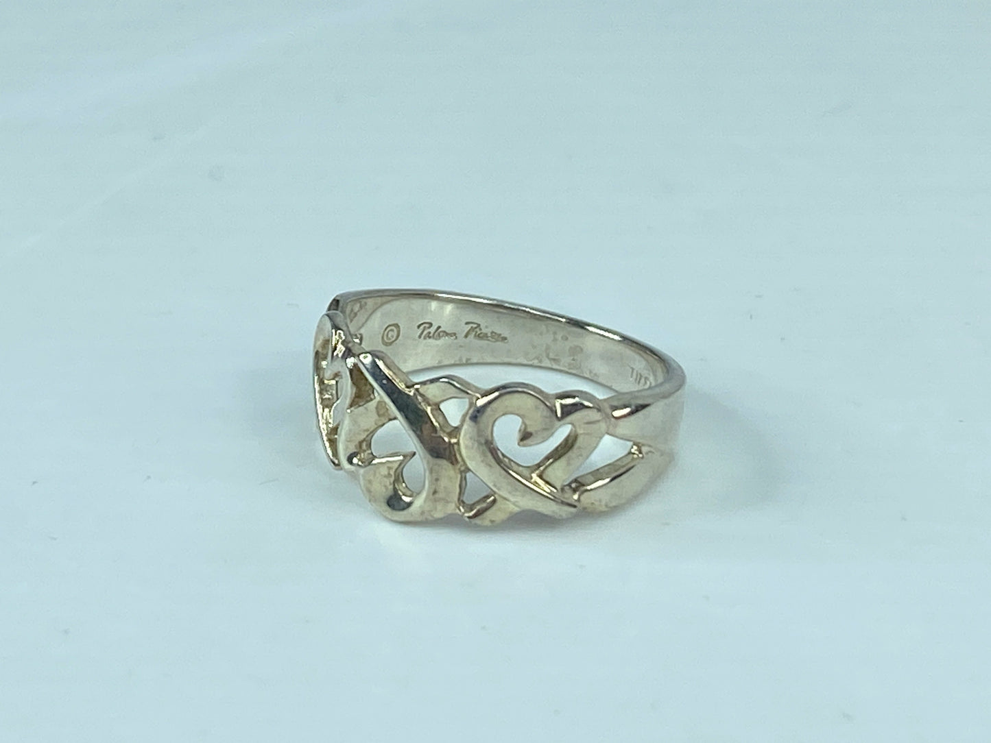 Sterling Silver Paloma Picasso for Tiffany & Co Loving Hearts Band s7 JR1044