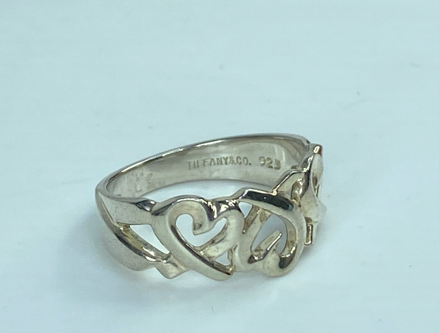 Sterling Silver Paloma Picasso for Tiffany & Co Loving Hearts Band s7 JR1044