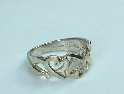 Sterling Silver Paloma Picasso for Tiffany & Co Loving Hearts Band s7 JR1044