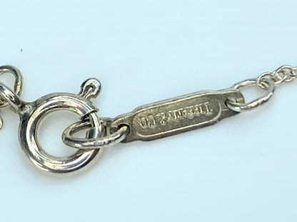 Tiffany & Co Silver Signature X Necklace Pendant 16.5" Chain Gift Love JR9911