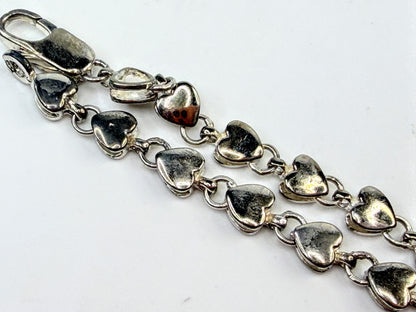 Vintage Tiffany & Co. Sterling Silver Heart Link Bracelet  7g 6.5" JR1559