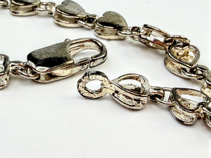 Vintage Tiffany & Co. Sterling Silver Heart Link Bracelet  7g 6.5" JR1559