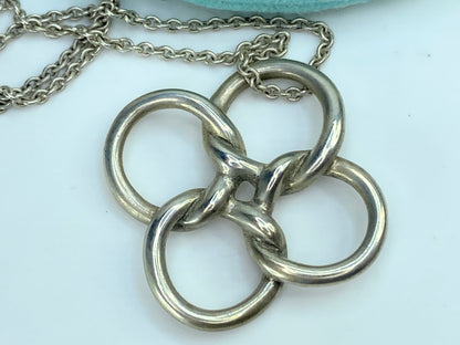 Tiffany & Co. Sterling silver Elsa Peretti four-leaf clover necklace JR9891