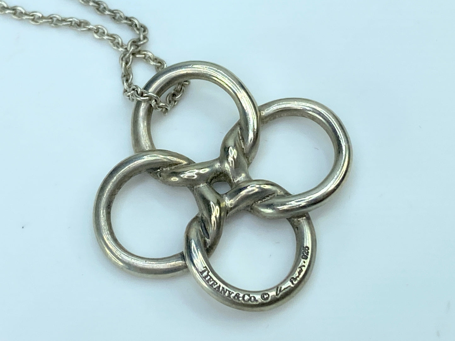 Tiffany & Co. Sterling silver Elsa Peretti four-leaf clover necklace JR9891