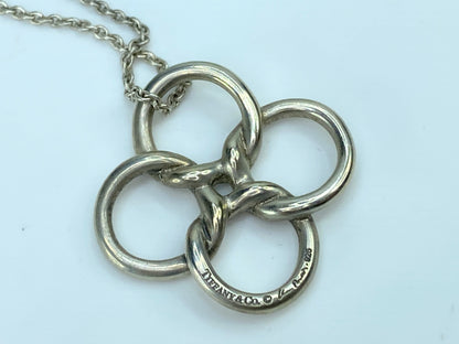 Tiffany & Co. Sterling silver Elsa Peretti four-leaf clover necklace JR9891