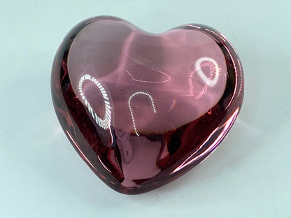 Baccarat Crystal Paperweight, Red Heart Mint A306