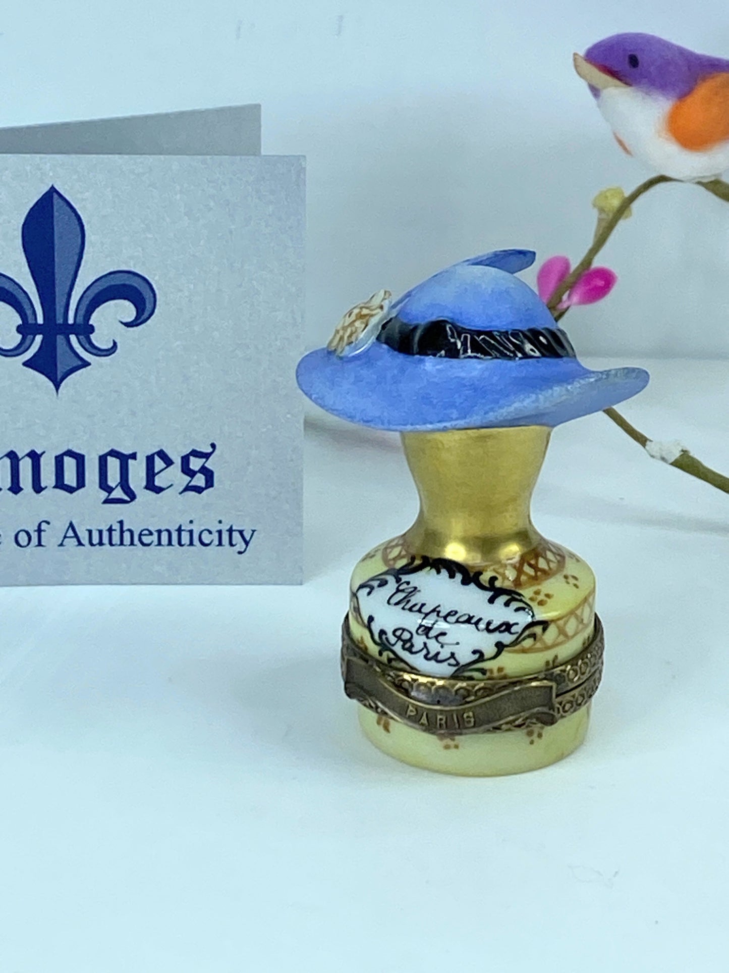 Chenille Limoges Fancy Hat Model French Limoges No. 25 A539