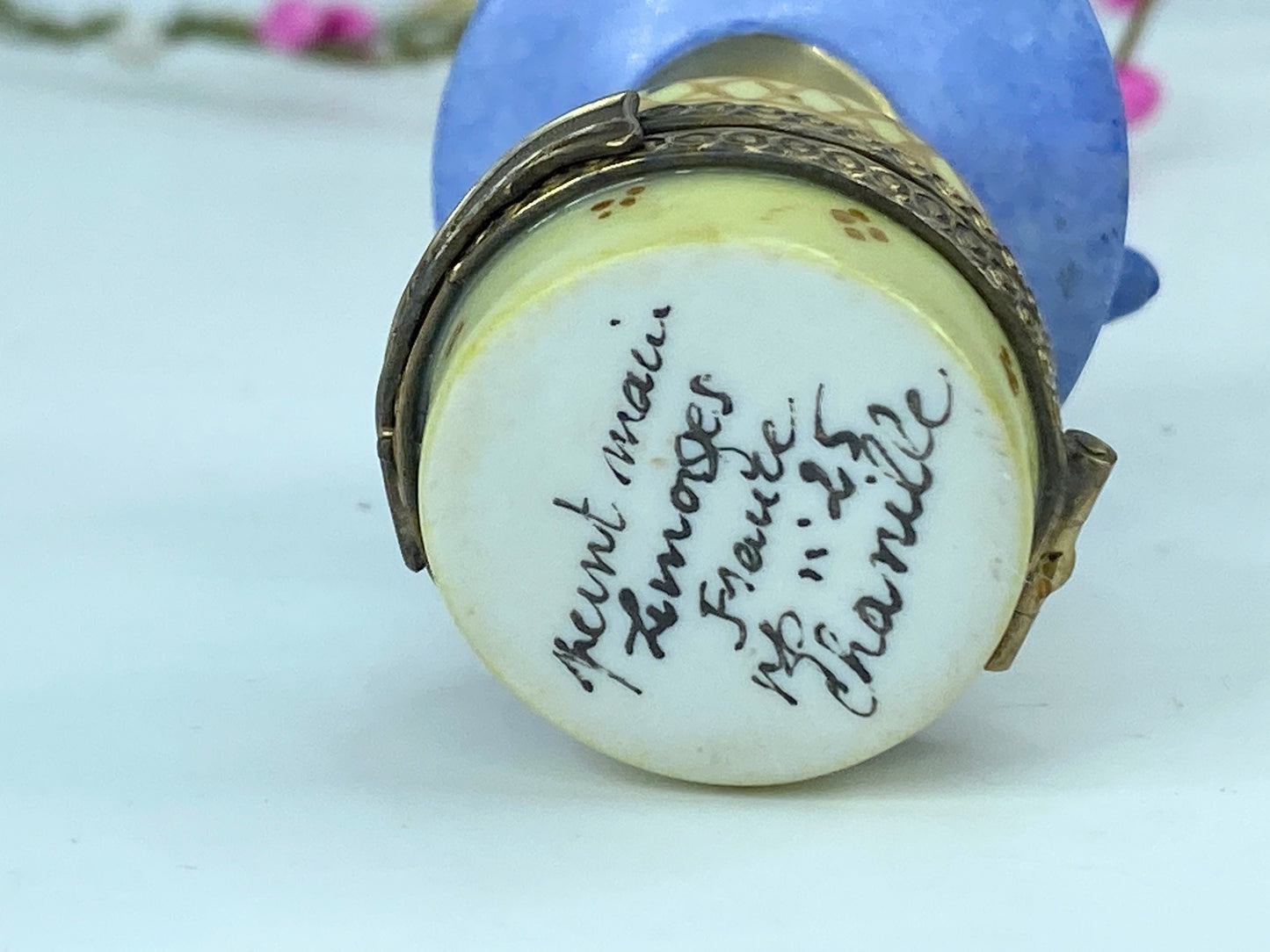 Chenille Limoges Fancy Hat Model French Limoges No. 25 A539