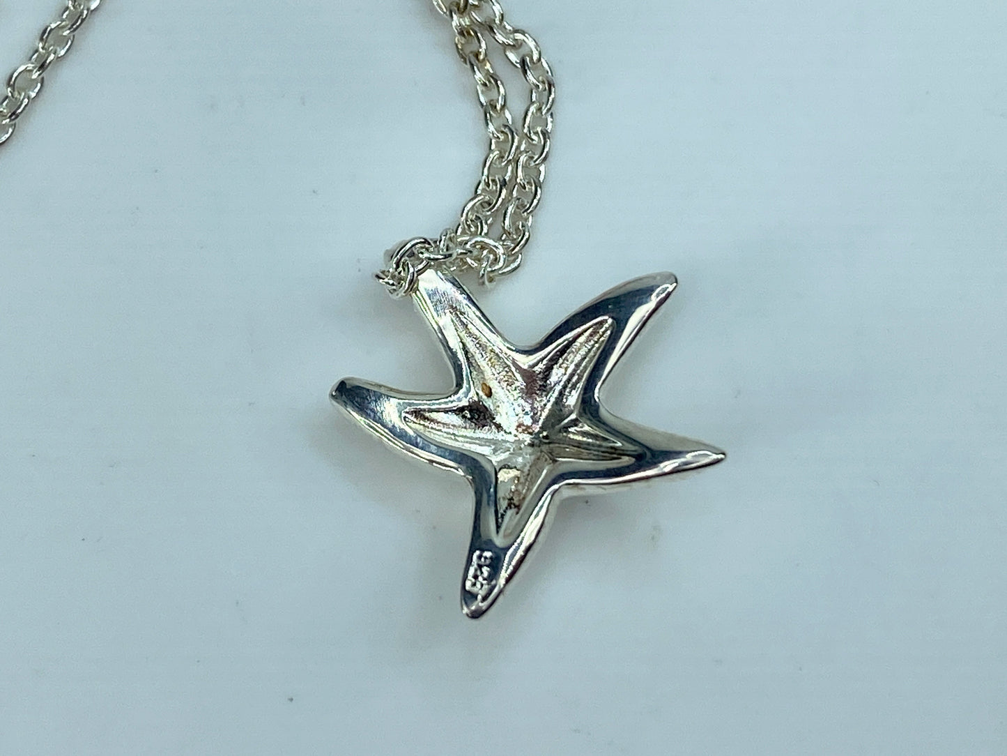 Tiffany & Co. Elsa Peretti Silver small  Starfish Pendant Necklace 16.5" JR9912