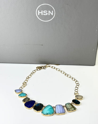 Jay King HSN Mine Finds Multicolor Natural Gemstone Statement Necklace JR1747