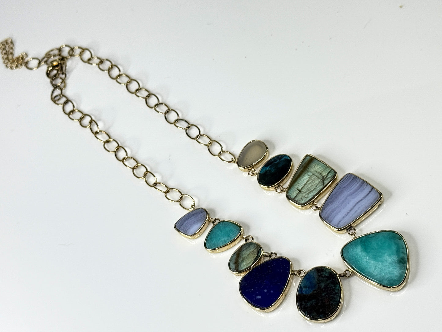 Jay King HSN Mine Finds Multicolor Natural Gemstone Statement Necklace JR1747