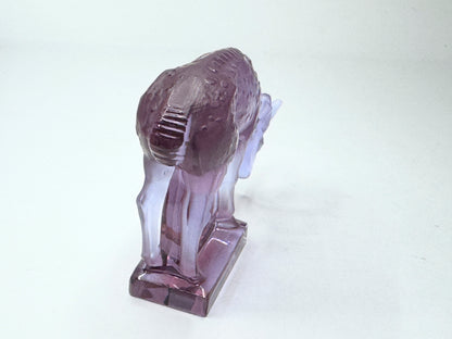 Lalique Lyric violet hue Frosted Crystal Deer Figurine 3.0" A474