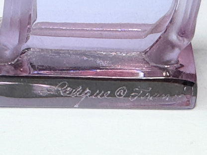 Lalique Lyric violet hue Frosted Crystal Deer Figurine 3.0" A474