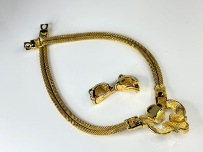 Vintage Christian Dior Necklace and Matching Earrings Set GS839
