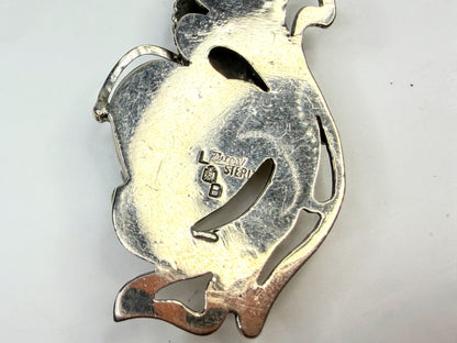 Vintage Lisa Beka Sterling Doublet Opal Heart Pendant Earrings Set 28.1g JR1589
