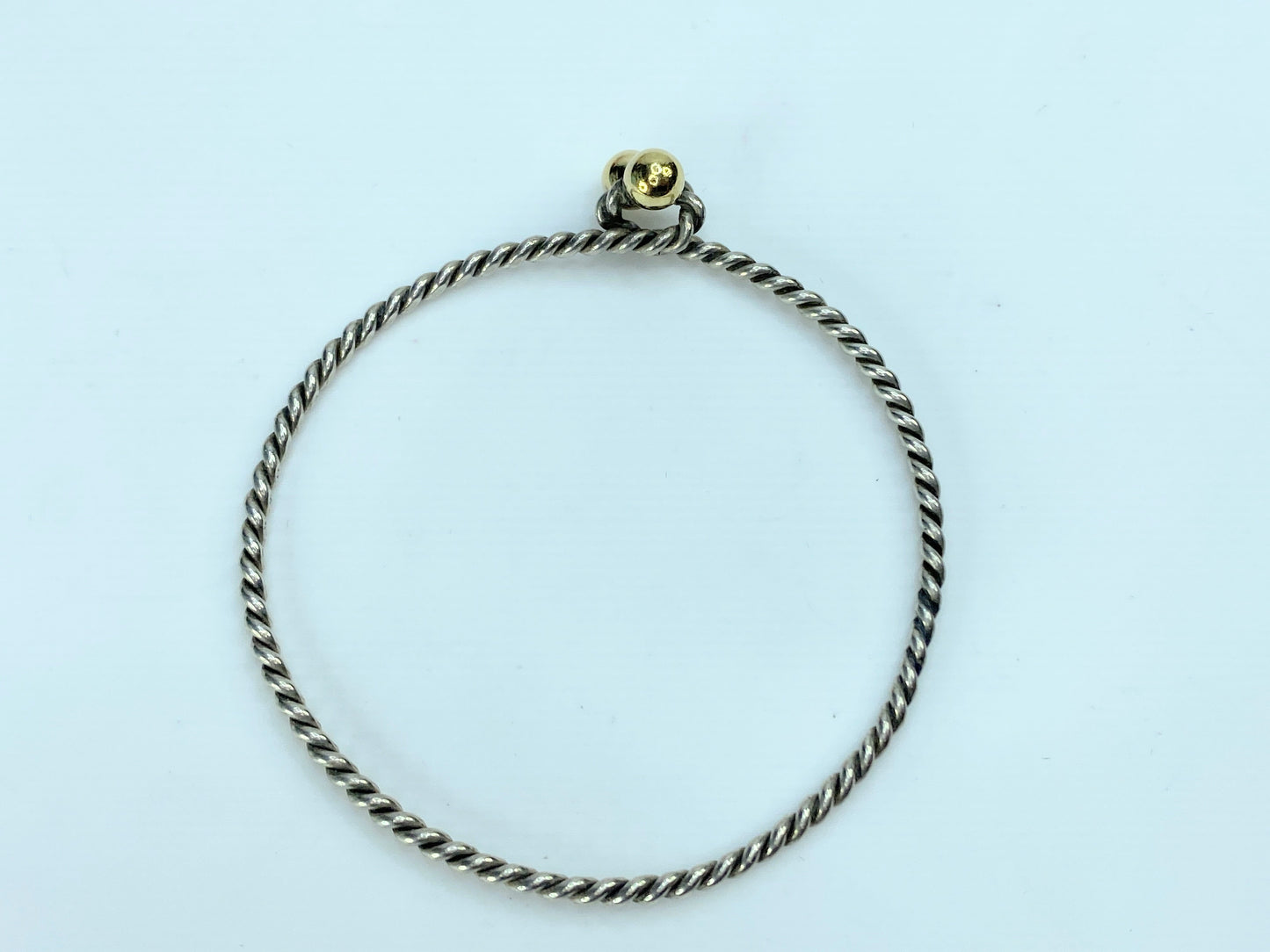 Tiffany & Co. 18ct Yellow Gold Sterling Twisted rope Hook Wire Bracelet JR9834