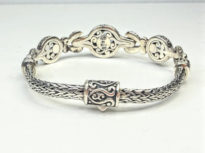 Vintage Barbara Bixby Sterling 18K Gold Iolite Bracelet JR1592
