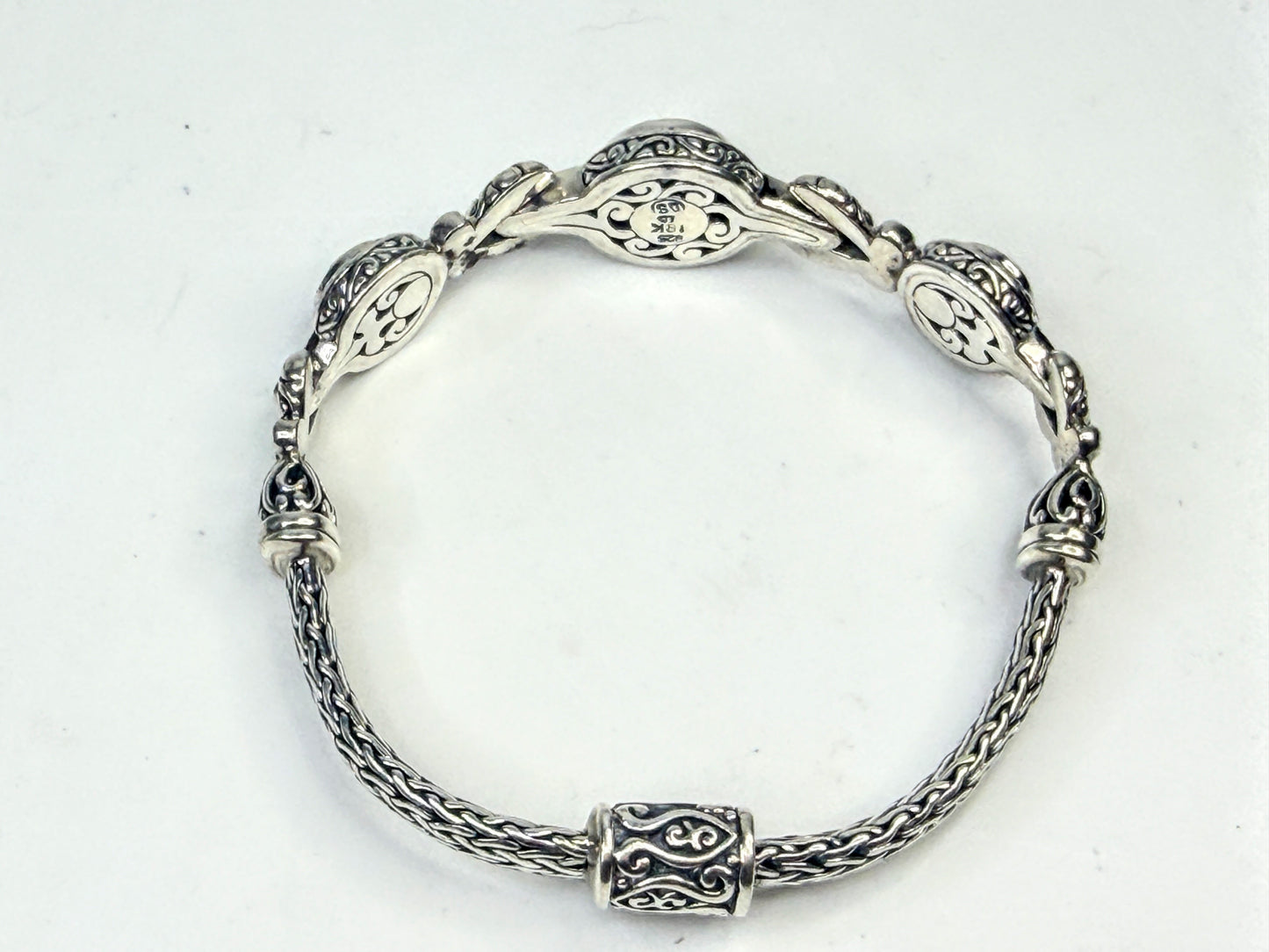 Vintage Barbara Bixby Sterling 18K Gold Iolite Bracelet JR1592