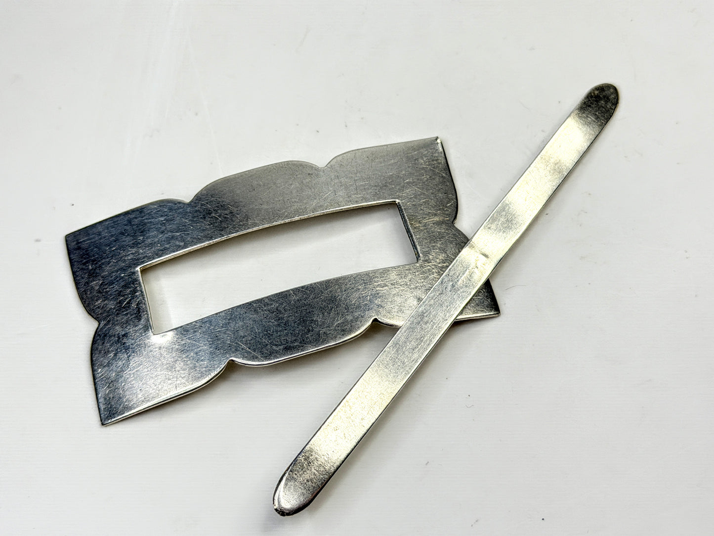 Vintage Southwestern Artisan Sterling Silver Handmade Hair Barrette SS335