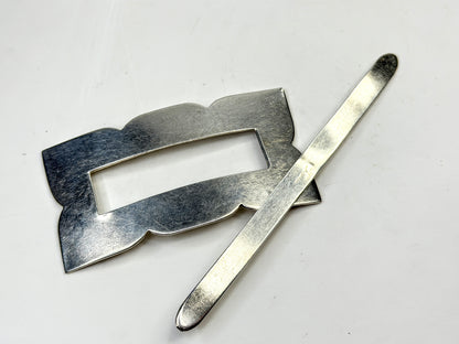 Vintage Southwestern Artisan Sterling Silver Handmade Hair Barrette SS335