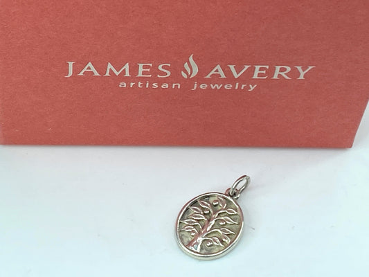James Avery vintage "Tree of Life" oval charm with box JR561