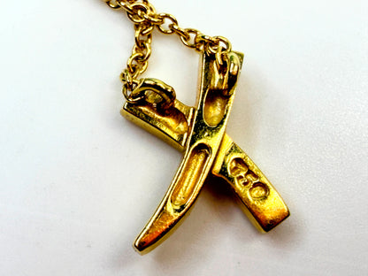 Vintage Tiffany & Co. 18K Gold Paloma Picasso X Pendant Necklace JR1597