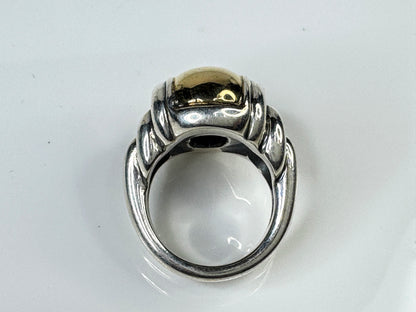 Sterling Silver & 14K Gold Dome Ring Size 4.5 19.4g JR1757