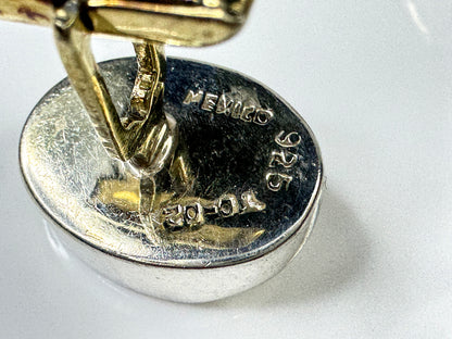 Vintage Modernist Sterling Silver 925 Hollow Cufflinks  17.1g SS428