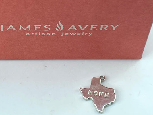 Retired James Avery Sterling Silver Texas is Home Charm Charm JR567