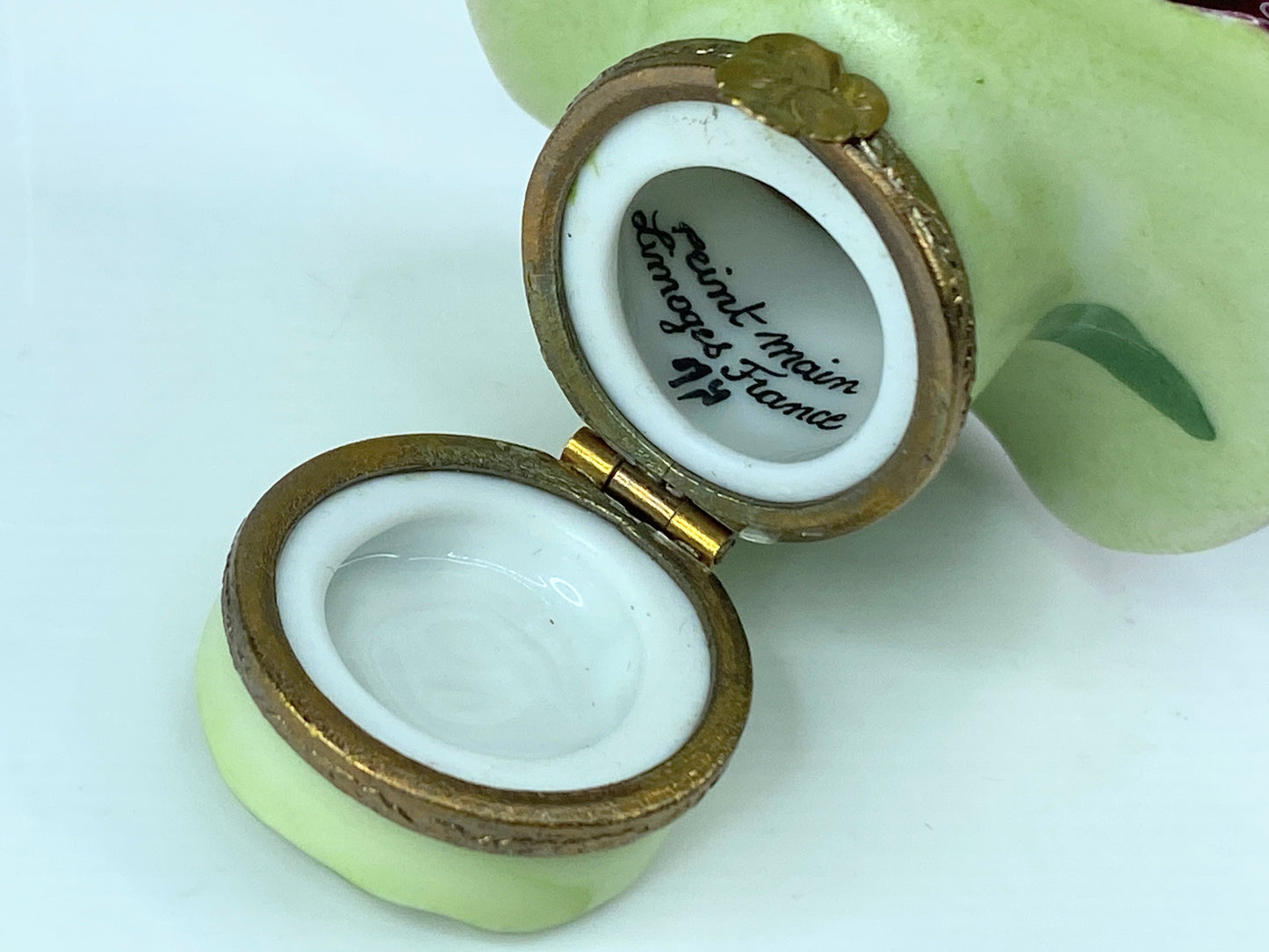 Signed TY Limoges vibrant purple and yellow patsy trinket box A557