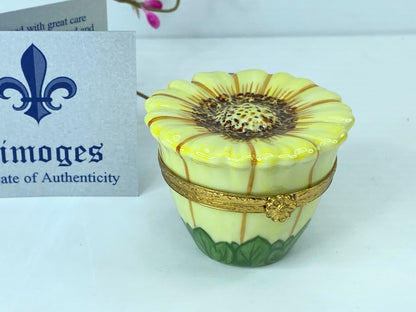 Limited Edition Artoria Limoges Garden Collectible Sunflower trinket A558