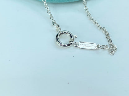 iffany & Co Sterling 925 Return to Tiffany Heart w/Key Rubedo Necklace JR9919